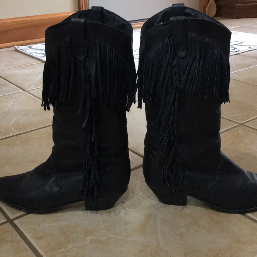 Dingo leather fringe boots